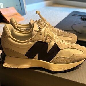 New Balance Cream and White Athletic Shoes